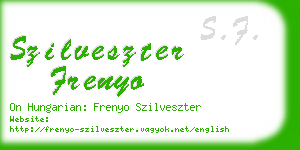 szilveszter frenyo business card